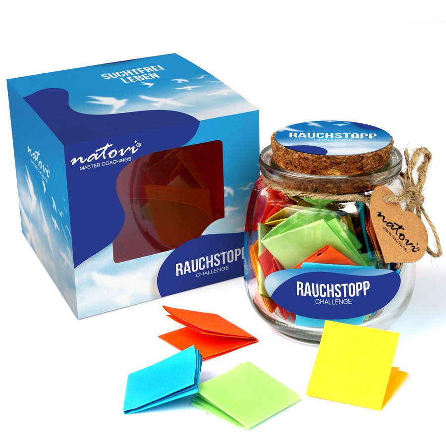Rauchstopp – jar and gift box